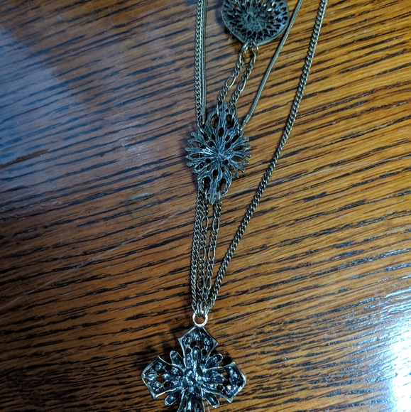 Necklace Gold Cross Pendant Free Press - Picture 5 of 8